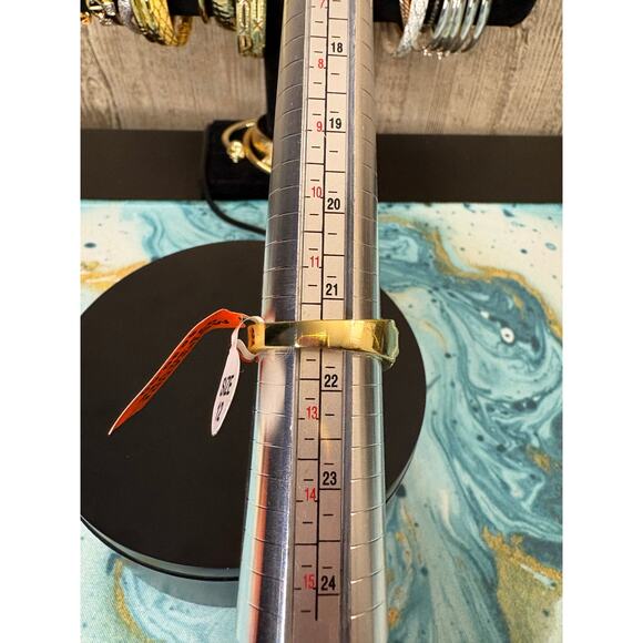 Sz 12 - 3CTW Moissanite Gold Over 925 Silver Stamped Ring - Picture 8 of 8